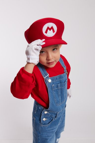 DISFRAZ NIÑO BHUKI ROJO MARIO BROS - 3
