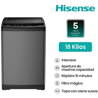 LAVADORA HISENSE 18KG CARGA SUPERIOR WT3W1823UT - 1