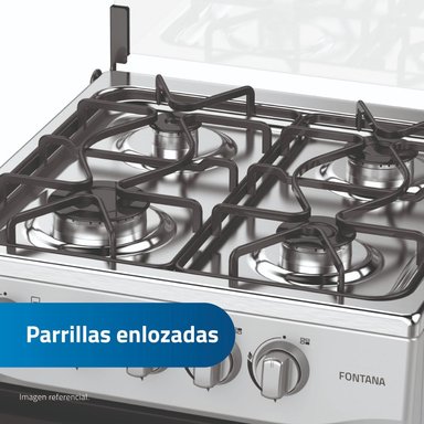 COCINA INDURAMA 4 QUEMADORES 85CM FONTANA GRIS - 5