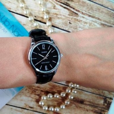 RELOJ CASIO MUJER ANÁLOGO LTP-V005L-1B NEGRO - 4