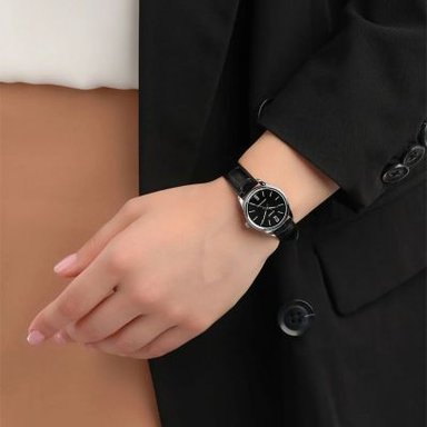 RELOJ CASIO MUJER ANÁLOGO LTP-V005L-1B NEGRO - 6