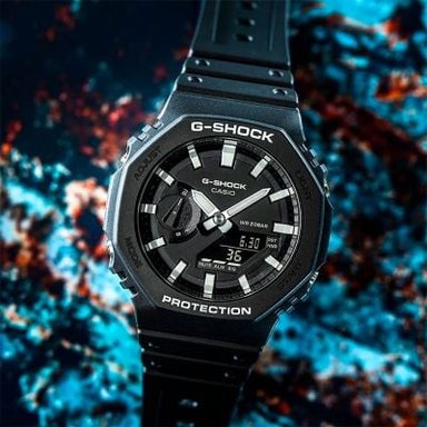 RELOJ CASIO G-SHOCK HOMBRE ANÁLOGO GA-2100-1A NEGRO - 6