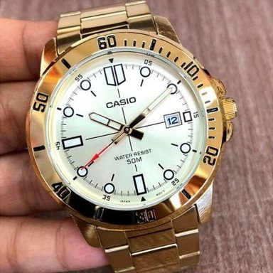 RELOJ CASIO HOMBRE ANÁLOGO MTP-VD01G-9EV DORADO - 3