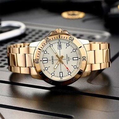 RELOJ CASIO HOMBRE ANÁLOGO MTP-VD01G-9EV DORADO - 5