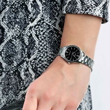 RELOJ CASIO MUJER ANÁLOGO LTP-V005D-1B PLATEADO - 2