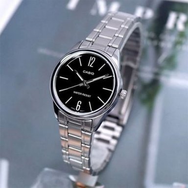 RELOJ CASIO MUJER ANÁLOGO LTP-V005D-1B PLATEADO - 3