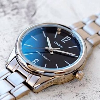 RELOJ CASIO MUJER ANÁLOGO LTP-V005D-1B PLATEADO - 4