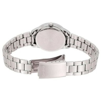 RELOJ CASIO MUJER ANÁLOGO LTP-V005D-1B PLATEADO - 5