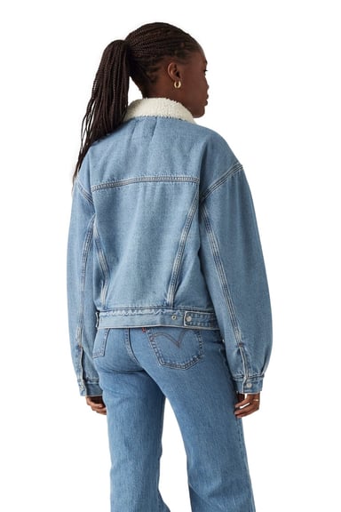 CASACA MUJER 90S SHERPA TRUCKER CELESTE LEVIS A4435-0011 - 2