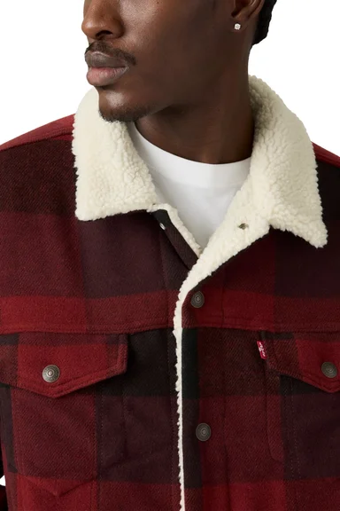 CASACA HOMBRE RELAXED FIT PLAID CAFÉ LEVIS A6030-0011 - 4