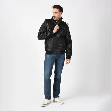 CASACA HOMBRE MILITARY BOMBER NEGRO LEVIS 59491-0565 - 4