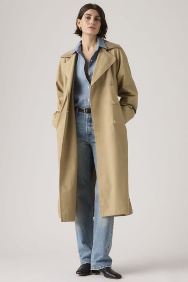 CASACA MUJER BREE CLASSIC LONG TRENCH CAFÉ LEVIS 005AP-0003 - 1