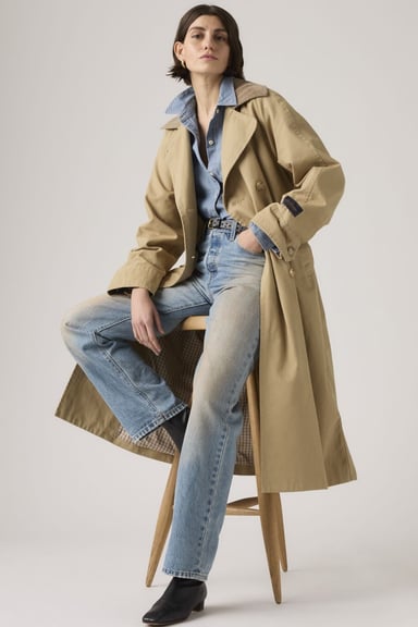 CASACA MUJER BREE CLASSIC LONG TRENCH CAFÉ LEVIS 005AP-0003 - 4