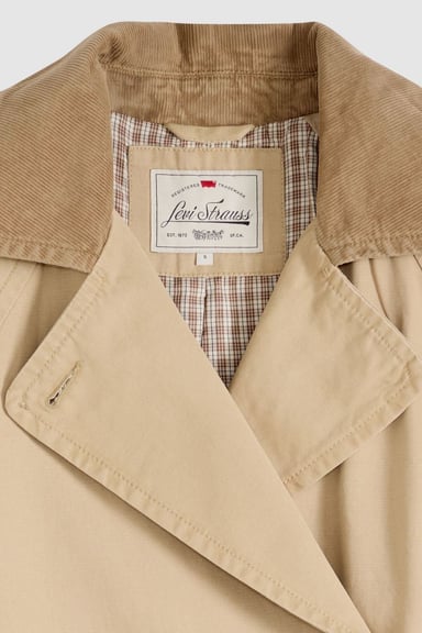 CASACA MUJER BREE CLASSIC LONG TRENCH CAFÉ LEVIS 005AP-0003 - 5