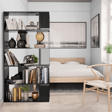 ESTANTE LIBRERO DIBA MUEBLES SORA NEGRO - 2