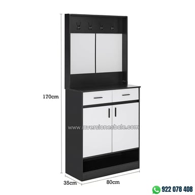 MUEBLE RECIBIDOR ZAPATERA CON PERCHERO MAGGIE - DIBA MUEBLES - 5