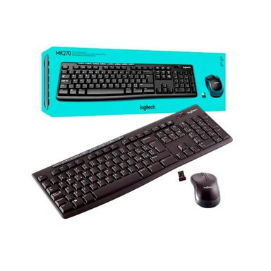 COMBO TECLADO INALÁMBRICO LOGITECH MK270 MOUSE MULTIMEDIA NEGRO - 3