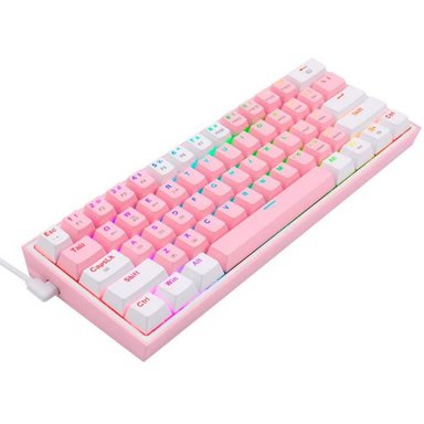 TECLADO INALÁMBRICO REDRAGON MECÁNICO 60 FIZZ PRO K616RGB ROSA/ BLANCO - 4
