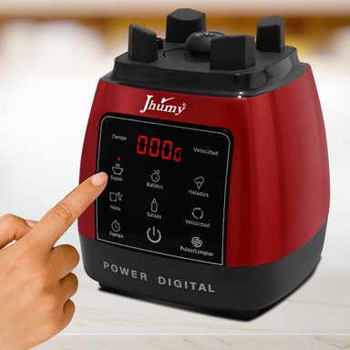 LICUADORA POWER DIGITAL ROJO 1500W 2L JHUMY - 3