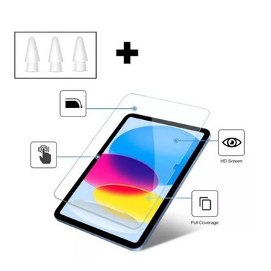 MICA VIDRIO TEMPLADO IPAD 10 DEL 2022 DE 10.9 + 3 PUNTAS APPLE PENCIL - 1