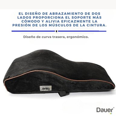 COJÍN RESPALDAR LUMBAR DAUER GEL TECH VISCOELASTICO DE BAMBU CON BOLSILLO Y FORRO NEGRO - 5
