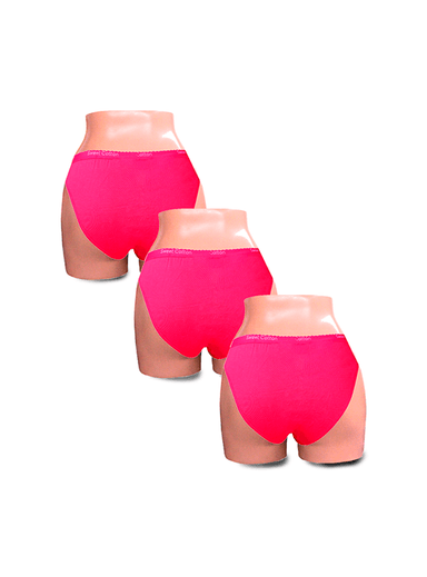PACK X3 BIKINI ALGODÓN MUJER SWEET COTTON FUCSIA 399 - 2
