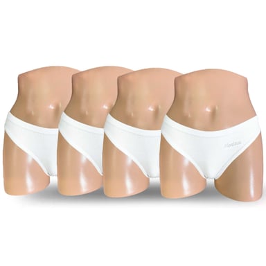 PACK BIKINI ALGODÓN MUJER MONINA BLANCO X4 TRUZA - 1