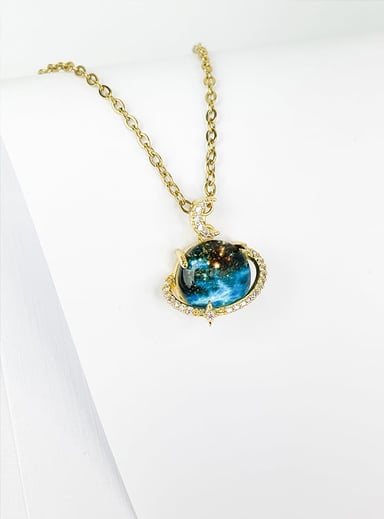 COLLAR ELEGANTE LUNA ZAFIRO - 2