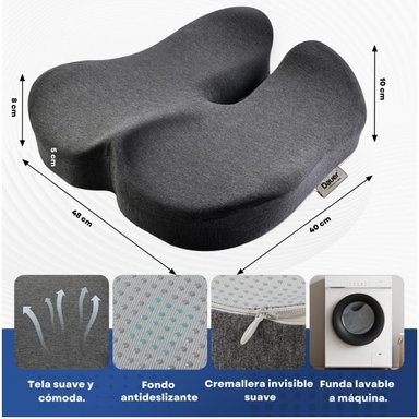 DUO 3D COJÍNES ASIENTO Y COJIN RESPALDAR LUMBAR VISCOELÁSTICO ESPACIAL 2 EN 1 - 5