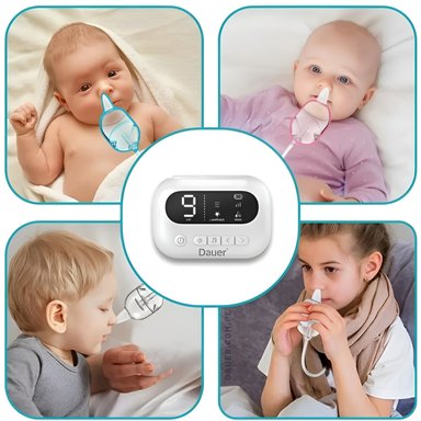ASPIRADOR NASAL ELÉCTRICO DAUER RECARGABLE CON 9 NIVELES GRADO MÉDICO Y SISTEMA ANTI-REFLUJO - 3