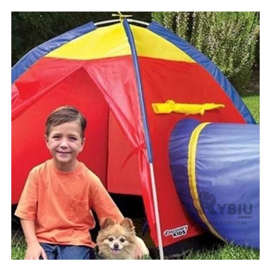 CARPA RYBIU 4 PERSONAS JUEGO INFANTIL ARMABLE CON DISEÑO DE CASA - 1