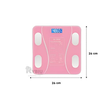 BALANZA DIGITAL RYBIU ROSADO INTELIGENTE CON BLUETOOTH - 4