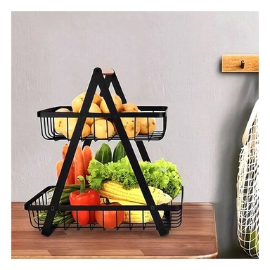 SET FRUTERO RYBIU CO30415 ACERO INOXIDABLE NEGRO PRACTICO 2 PARTES + PAPEL REGALO - 3