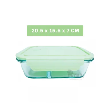 TAPER HERMETICO RYBIU CO30469 VIDRIO VERDE CON 3 LADOS +PAPEL DE REGALO - 5