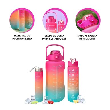 TOMATODO RYBIU CO29587 TRIO ALTA CON TAPA FUCSIA - 3