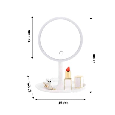 LUNA MODERNA LED TACTIL CIRCULAR BLANCO CON CONTROL TACTIL Y+PAPEL REGALO - 4
