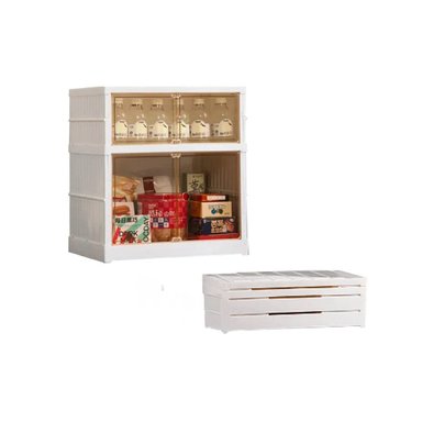 ORGANIZADOR CON PUERTAS 2 NIVELES BLANCO PARA LIMPIEZA EN DOMICILIO Y+REGALO STICKER - 3
