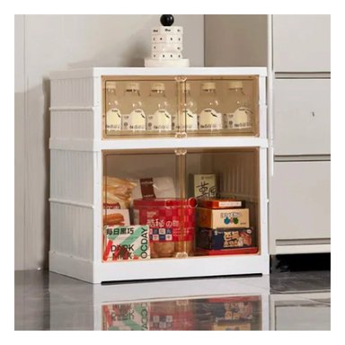 ORGANIZADOR CON PUERTAS 2 NIVELES BLANCO PARA LIMPIEZA EN DOMICILIO Y+REGALO STICKER - 5