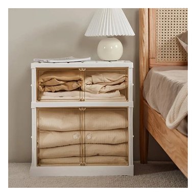 ESTANTE RYBIU YP070146 BLANCO PLEGABLE 2 NIVELES CON PUERTAS - 2