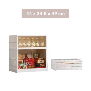 ESTANTE RYBIU YP070146 BLANCO PLEGABLE 2 NIVELES CON PUERTAS - 4