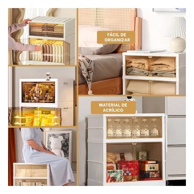 ESTANTE RYBIU YP070146 BLANCO PLEGABLE 2 NIVELES CON PUERTAS - 5