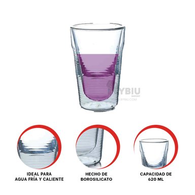 VASO ELEGANTE PARA HOGAR RYBIU TRANSPARENTE +REGALO AGENDITA - 2