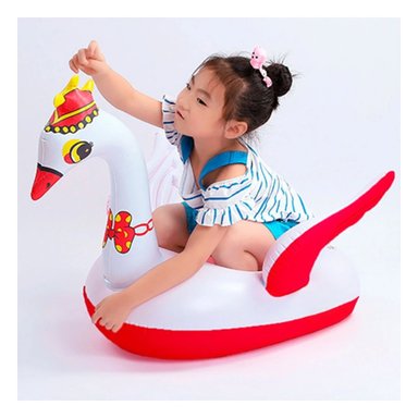 FLOTADOR RYBIU MG-1080 MULTICOLOR CISNE + STICKERS NIÑO - 2