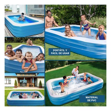 PISCINA PRACTICA PARA NIÑOS COLOR CELESTE Y+REGALO AGENDITA - 4