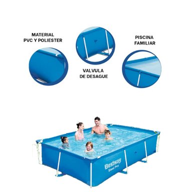 PISCINA GRANDE EN LARGA EN CELESTE Y+REGALO AGENDITA - 4