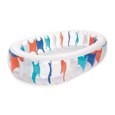 ALBERCA HOGAR ELIPTICA INFLABLE PARA VERANO CON ESTRUCTURA COMODA Y+PAPEL REGALO - 1