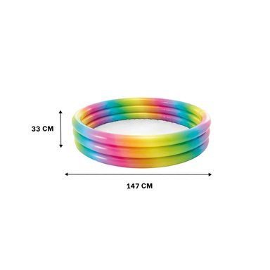 PILETA DE COLORES 147 X 33 CM INFLABLE PARA USO FAMILIAR EN VERANO - 4