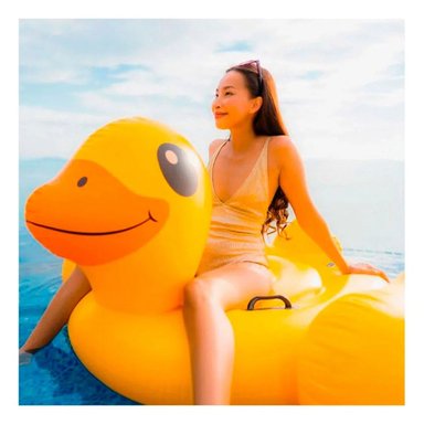INFLABLE ACUATICO COLORIDO PATO 147 X 147 X 81 CM PARA JUEGOS EN AGUA - 2