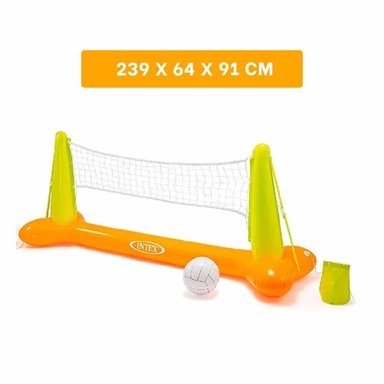 CANCHA INFLABLE DE VOLEY PARA PISCINA Y PLAYA CON ESTRUCTURA RESISTENTE - 4