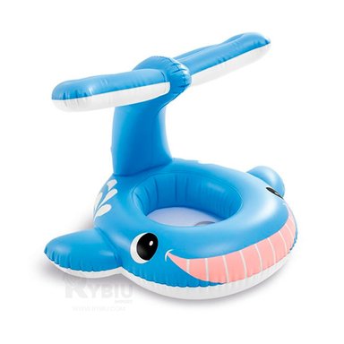 FLOTADOR BALLENA BEBE DE PVC EN COLOR CELESTE 56591NP - 4